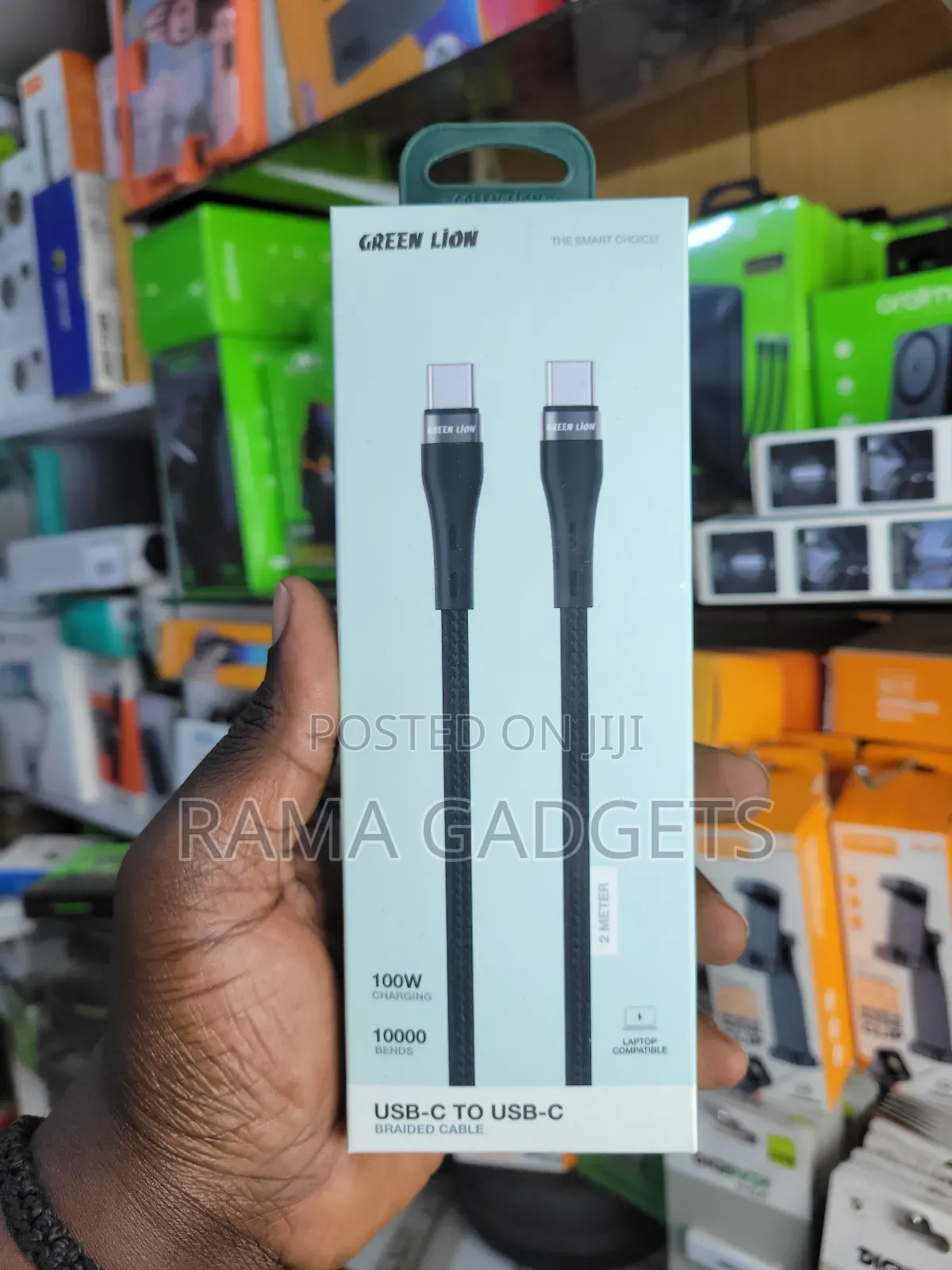Green Lion Usb-C to Usb-C Braided Cable.