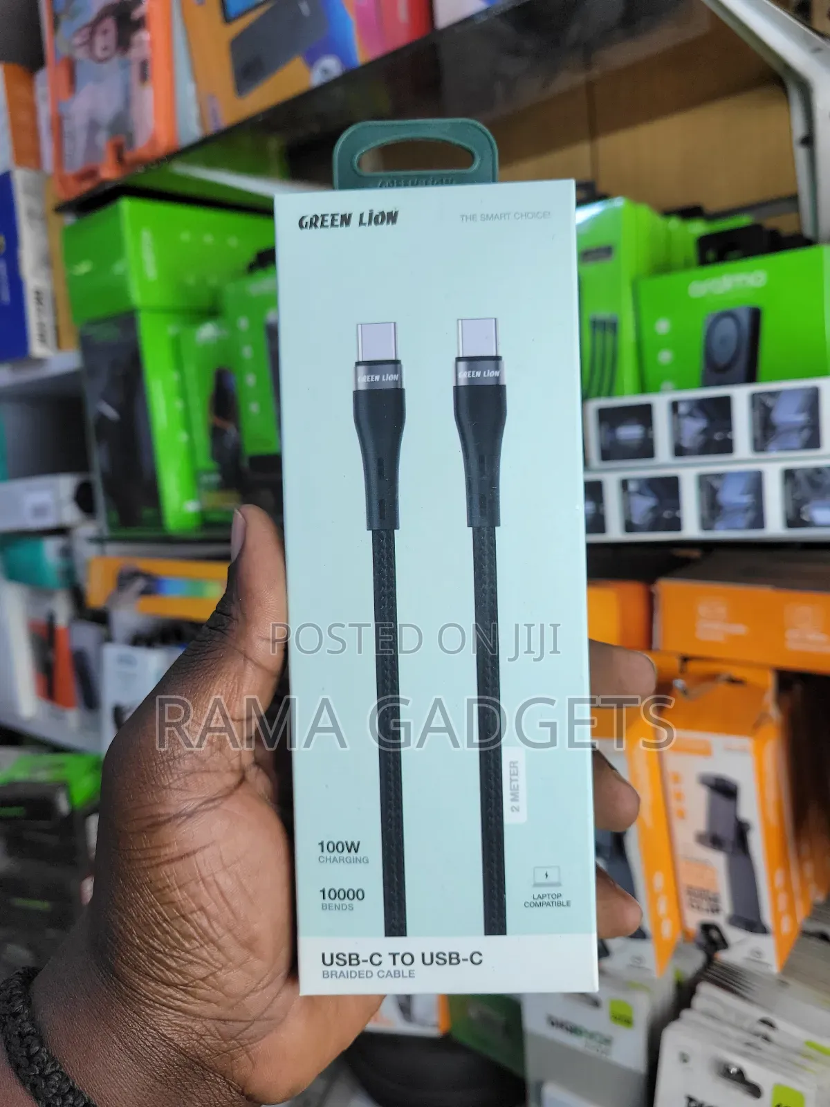 Green Lion Usb-C to Usb-C Braided Cable.