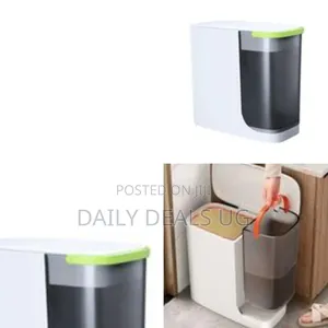 Tetari 12-Liter Rectangular Recycling Kitchen Trash Bin
