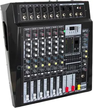 Dj Mixer 6 Channel Professional Mixer With Power Amplifier All-in-One