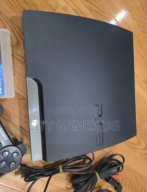 Sony Playstation 3 Ps3 Slim Console , 2 Controllers, Cables, 10 Games