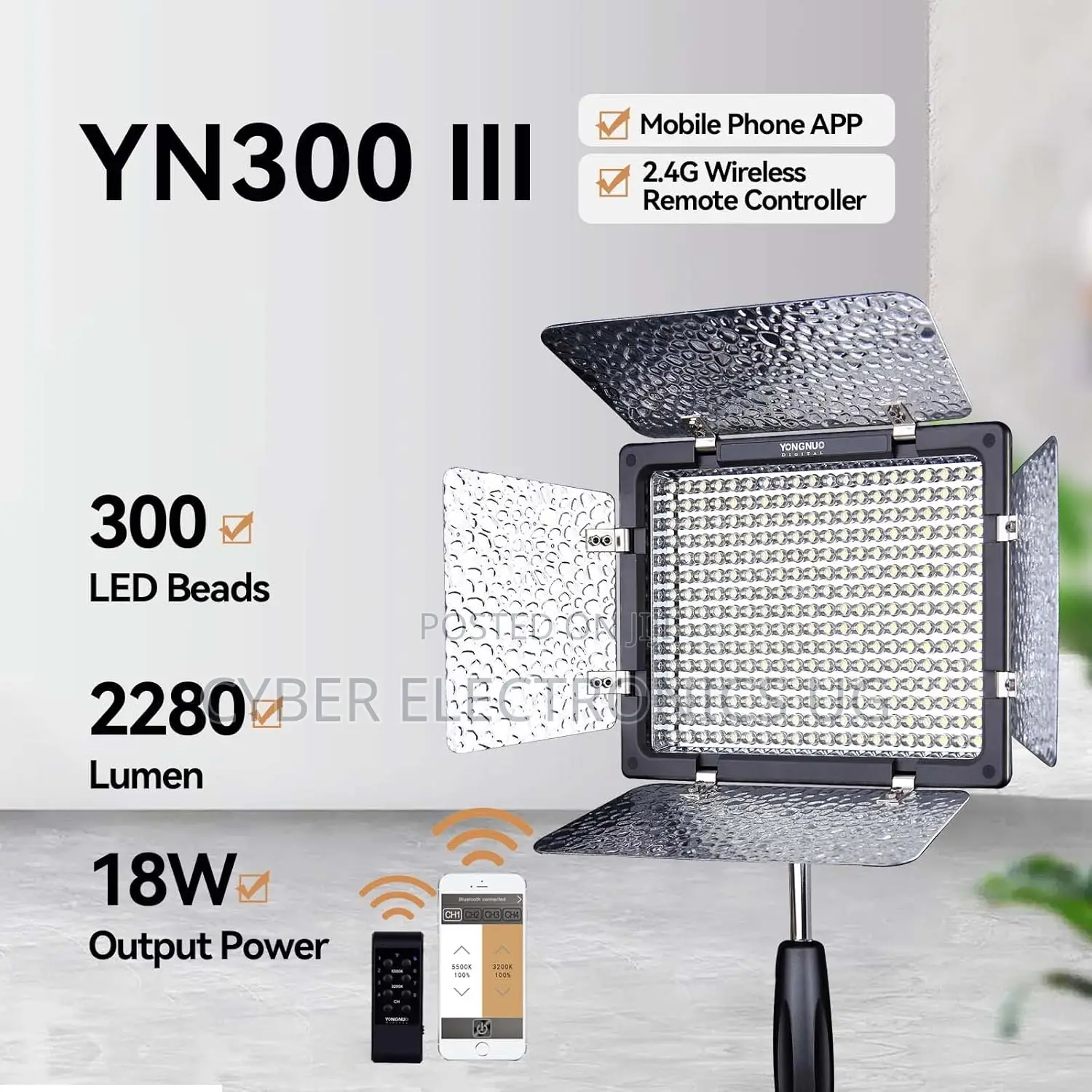 Yn-300 Iii Camera Photo Led Video Light Photography Continuous Lamp