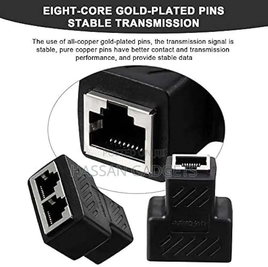 Rj45 Ethernet Splitter Connectors 1 to 2 Splitter Connectors