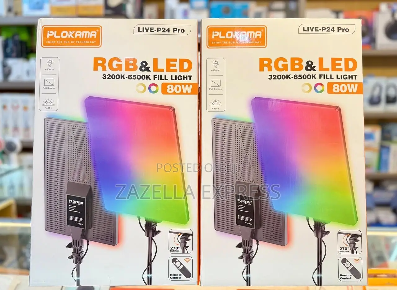 Plokama Live P24 Pro 80w Rgb Panel Led Fill Light Adjustable Color