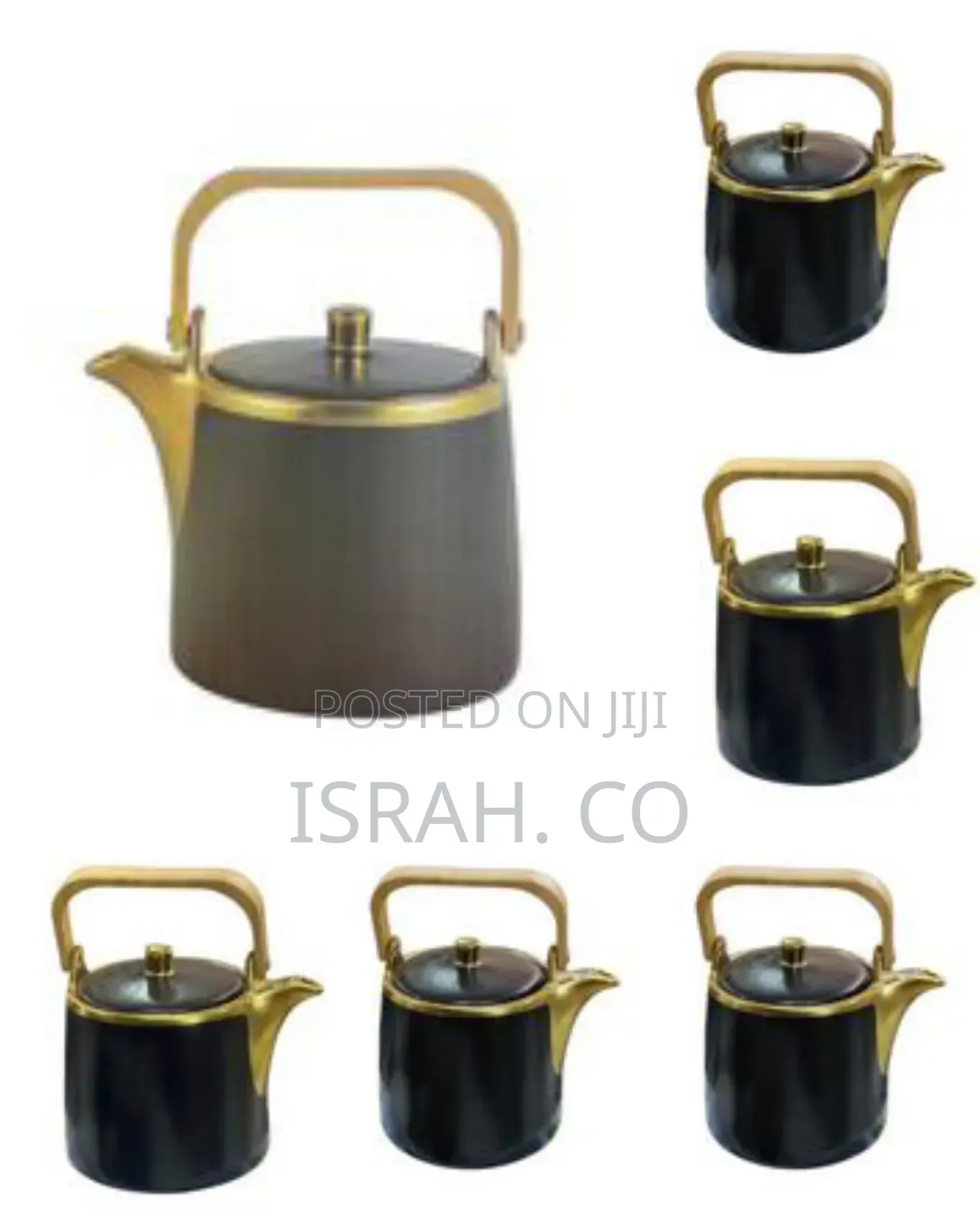 1 Litre Round Ceramics Non-Stick Stovetop Teapot Kettle