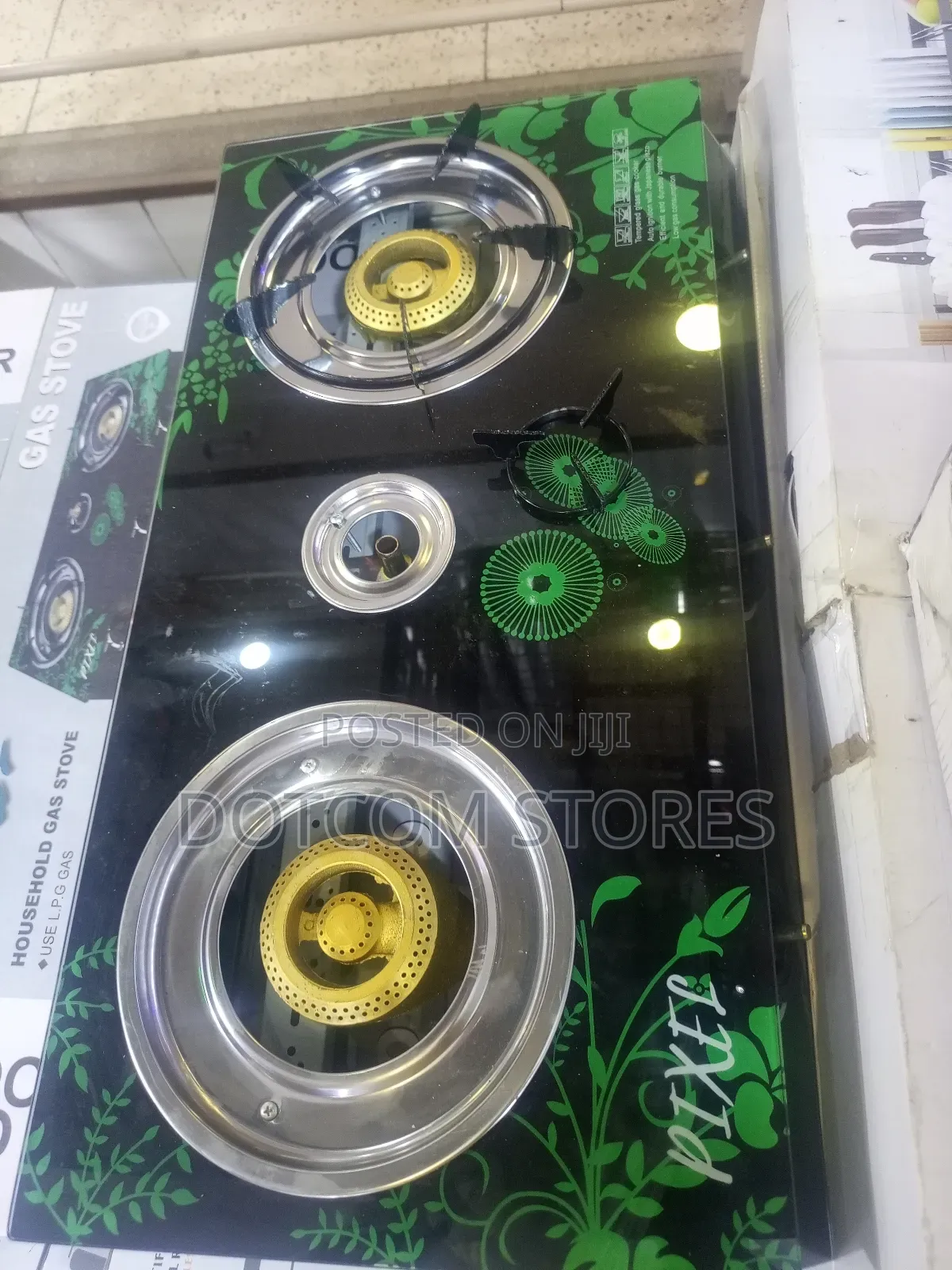 Pixel 3 Burner Glass Top Gas Stove