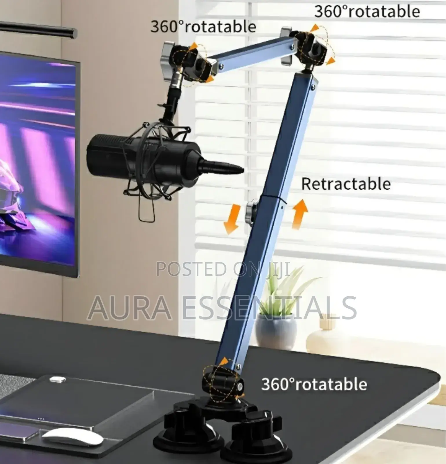 Lanparte Heavy-Duty, Adjustable Microphone Boom Arm Stand
