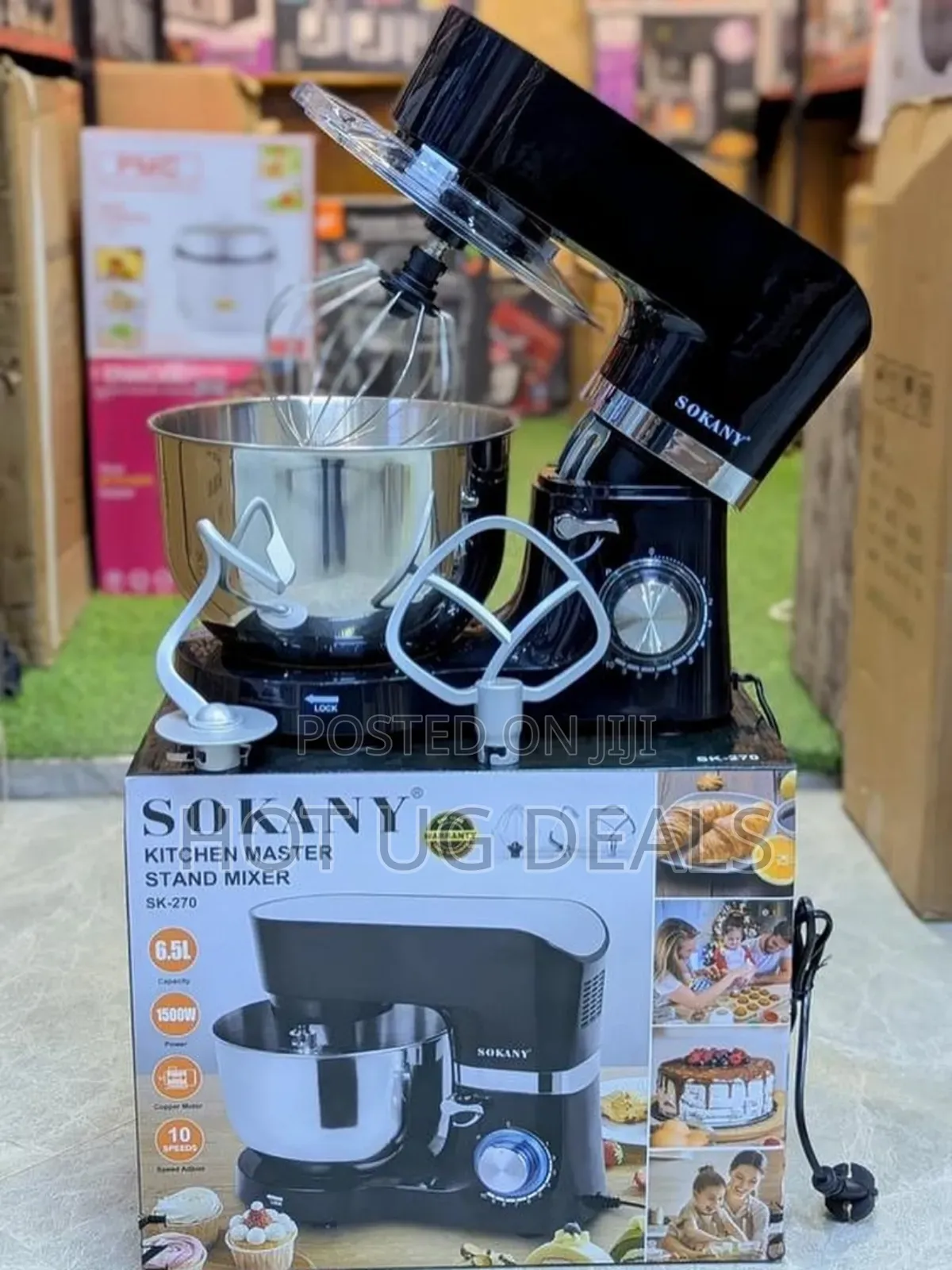 SOKANY 6.5L Stand Mixer,10 Speeds With Stainless Steel Bowl