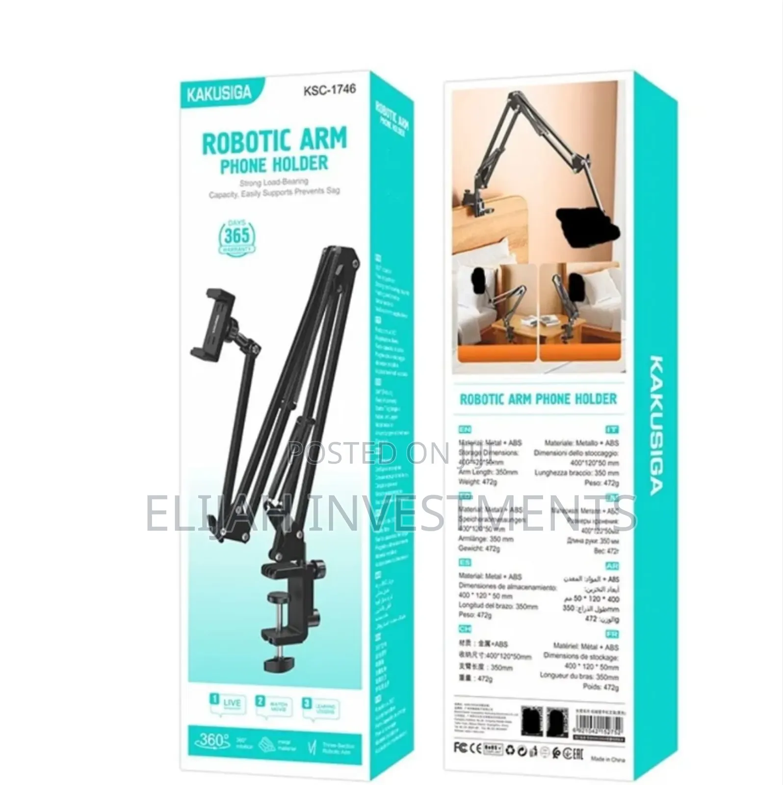 Robotic Arm Phone Holder Clamp