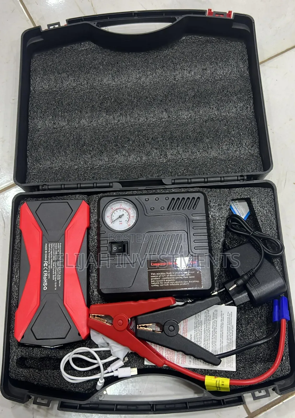 High Power Multi-Function Car Jump Starter Kit