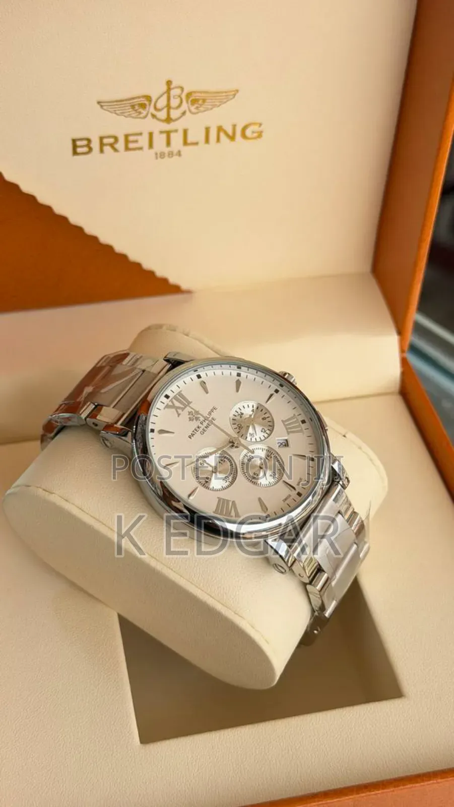 Automatic Silver Patek Philippe Chronographic Watch