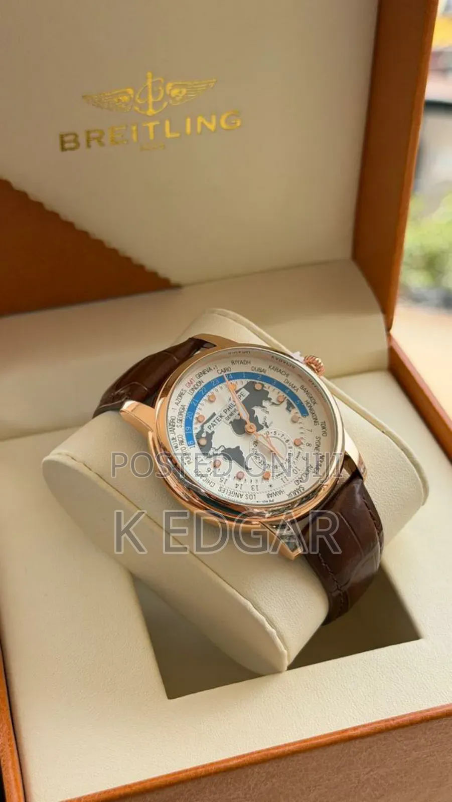 Brown Automatic Patek Philippe Chronographic Watch
