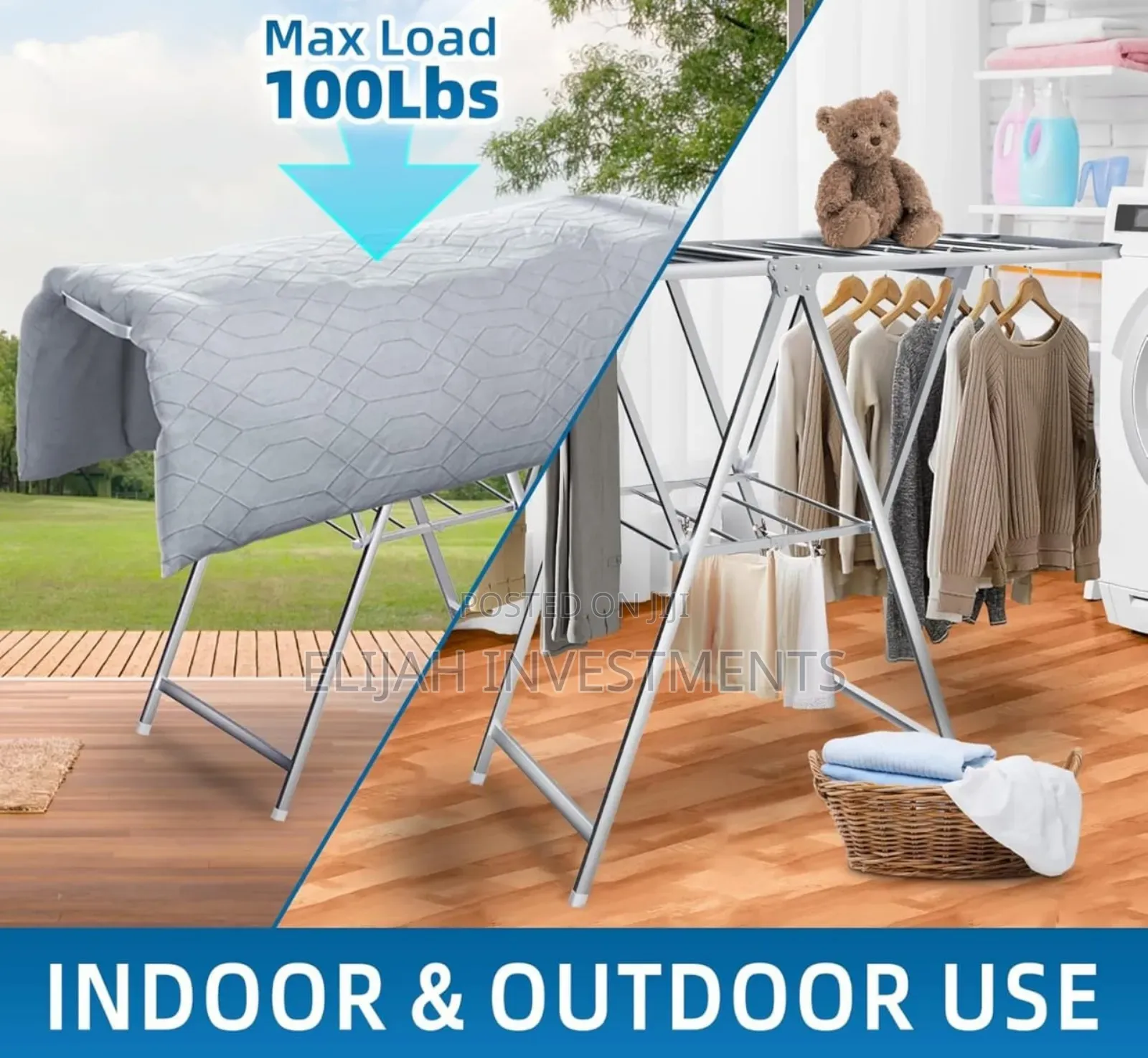Foldable Stainless Steel Laundry Drying Rack