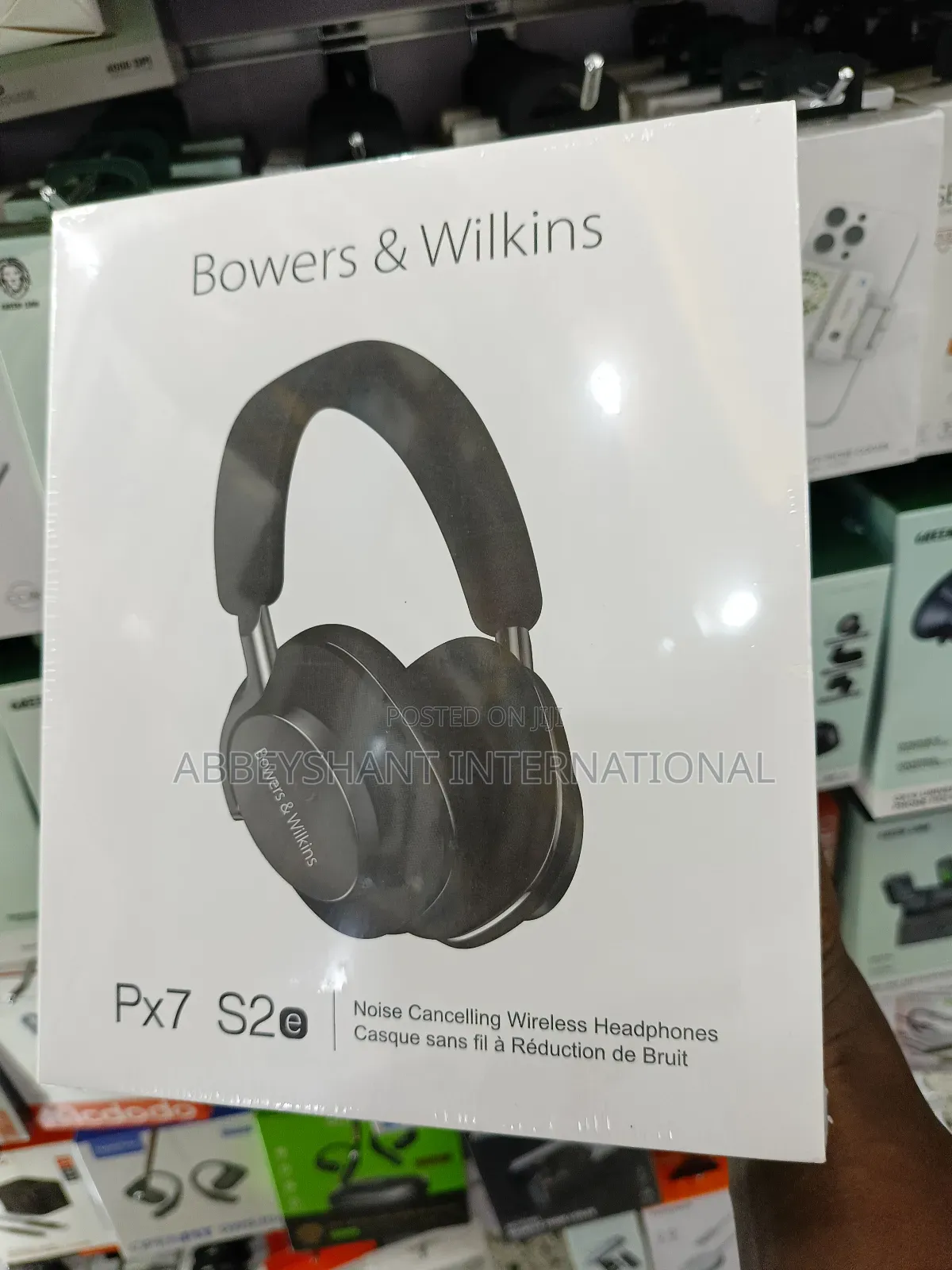 Bowers Wilkins Px7 S2e Active Noise-Canceling Wireless Headphones.