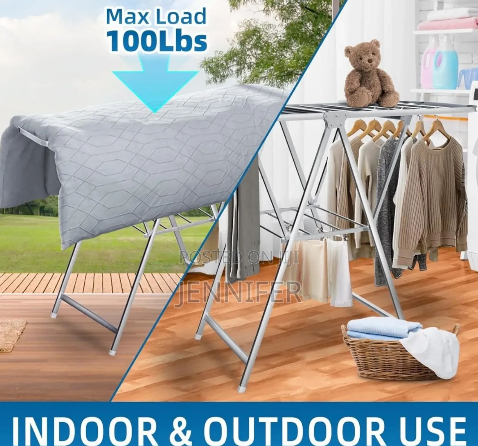 Foldable Stainless Steel Laundry Drying Rack