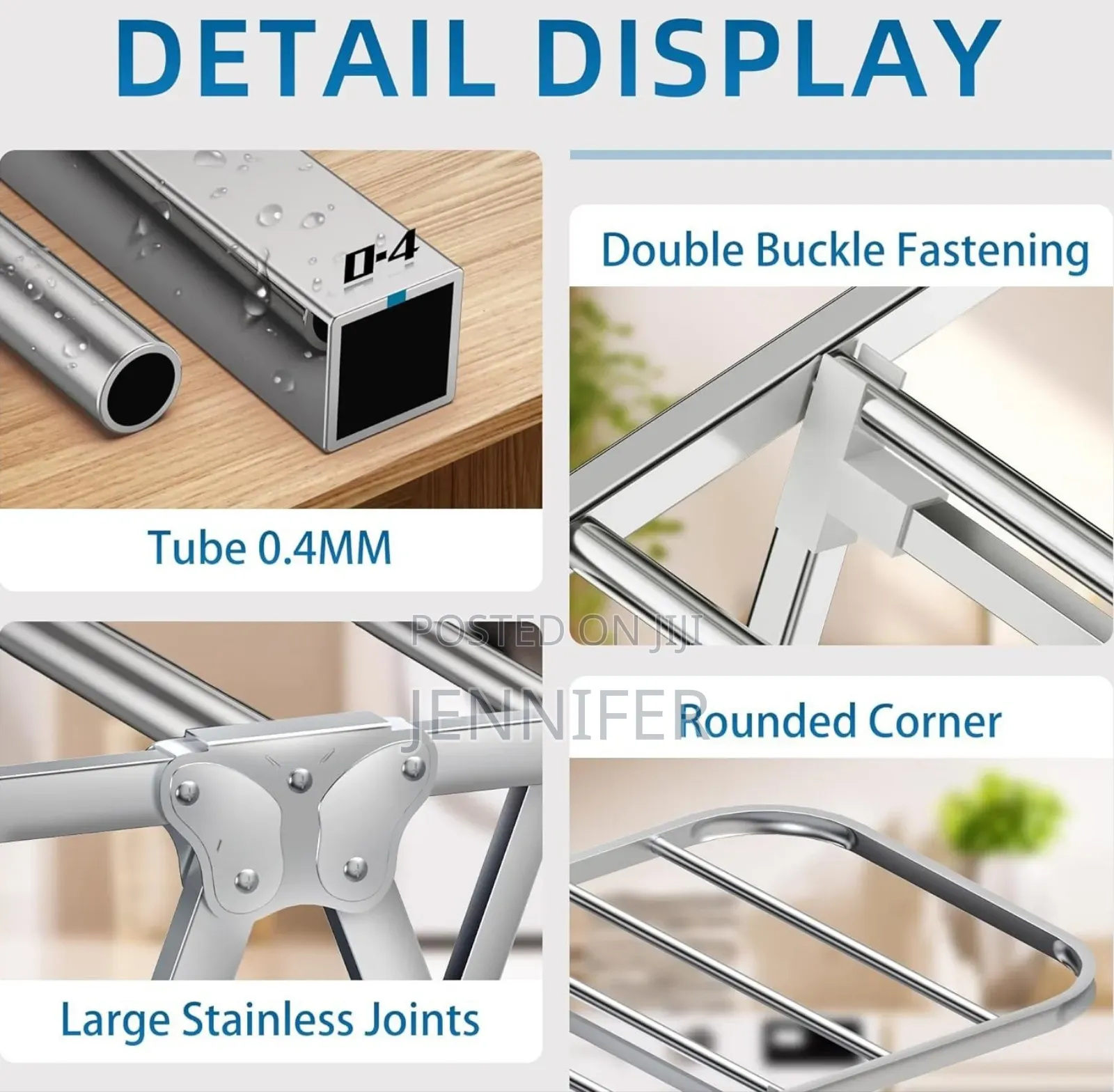 Foldable Stainless Steel Laundry Drying Rack