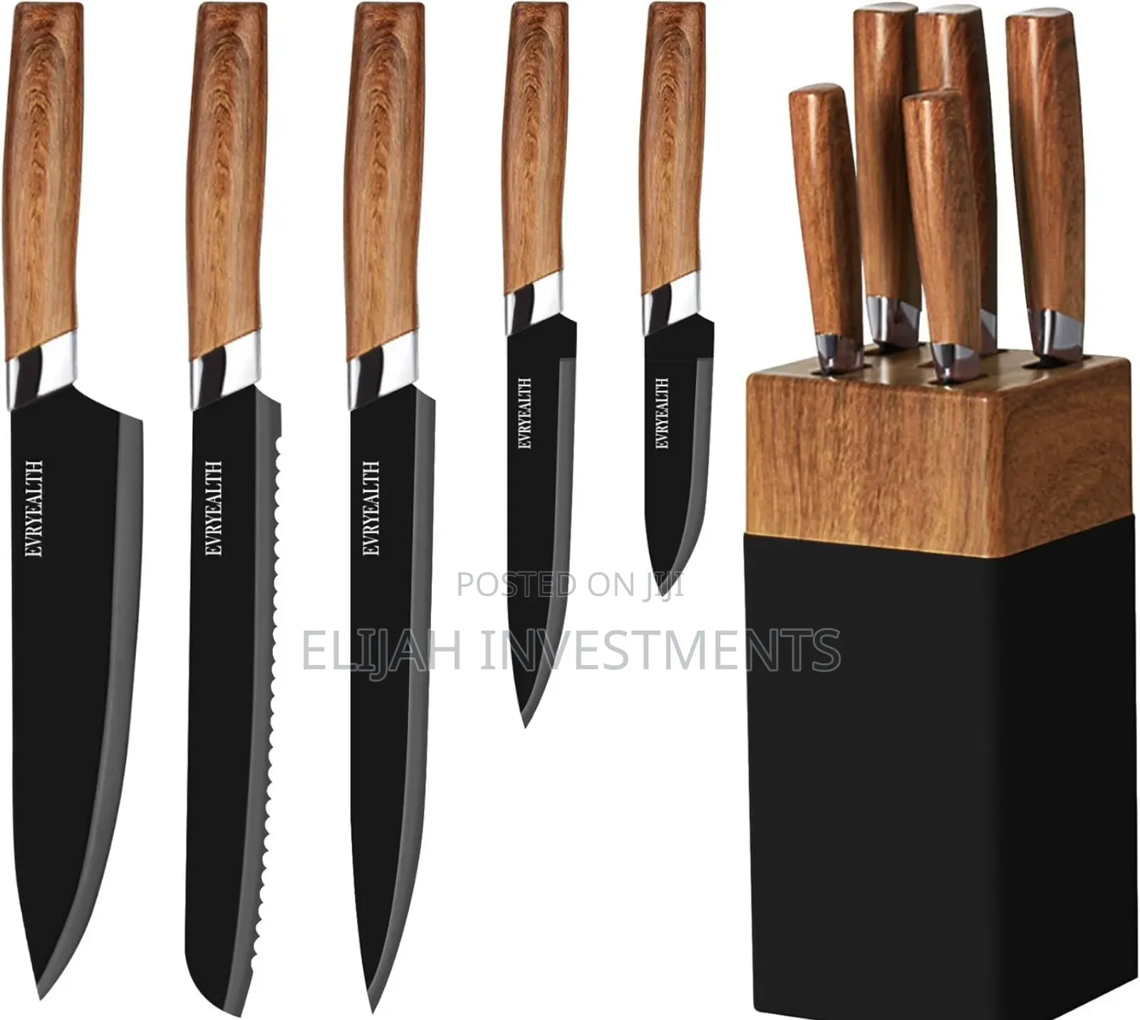5 Piece Knife Set With Block