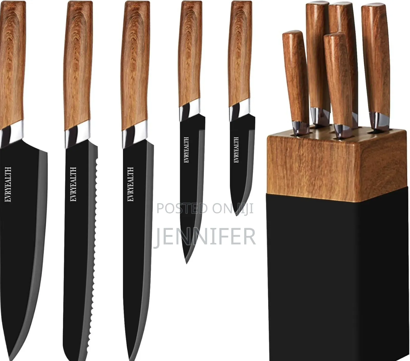 5 Piece Knife Set With Block