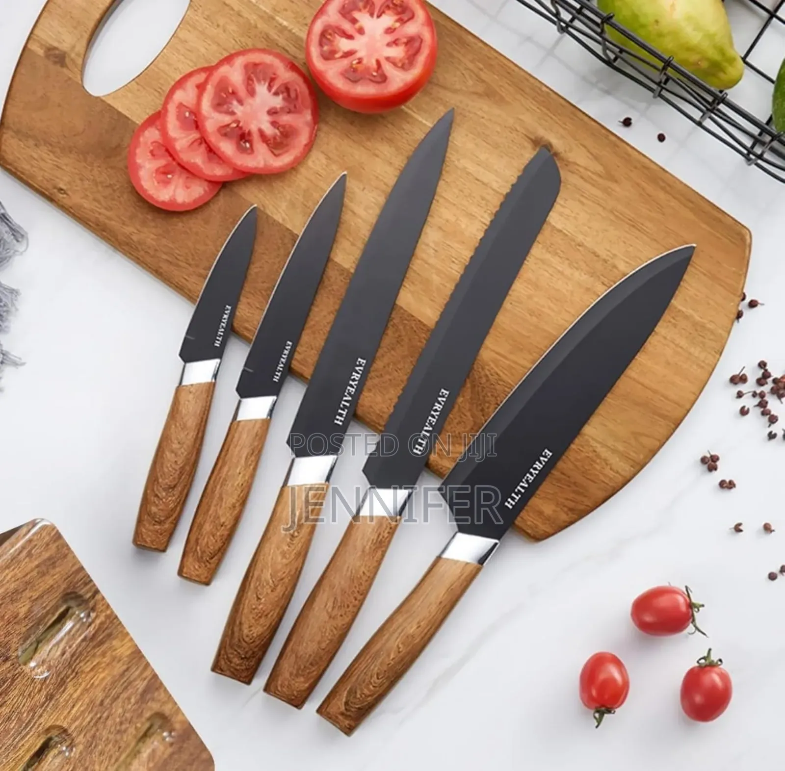 5 Piece Knife Set With Block