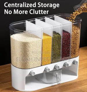 10l Wall Mounted Dry Food Dispenser With Measuring Cup