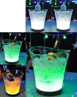 5l Led Ice Bucket Color Changing Plastic Champagne Wine Ice-