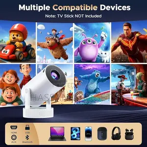 Mini Projector, Projector With Wifi and Bluetooth Built-In