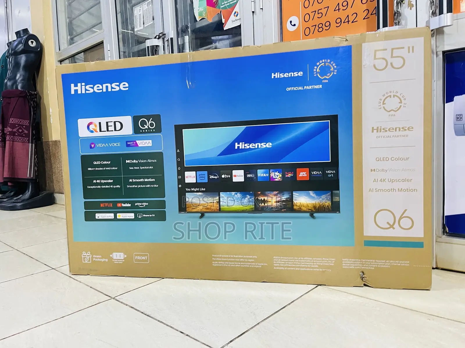 Hisense 55 Inches Q6 Series Qled Vida TVS