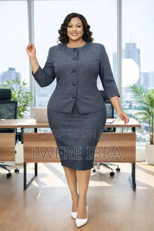 Grey Office Skirt Suits for Women
