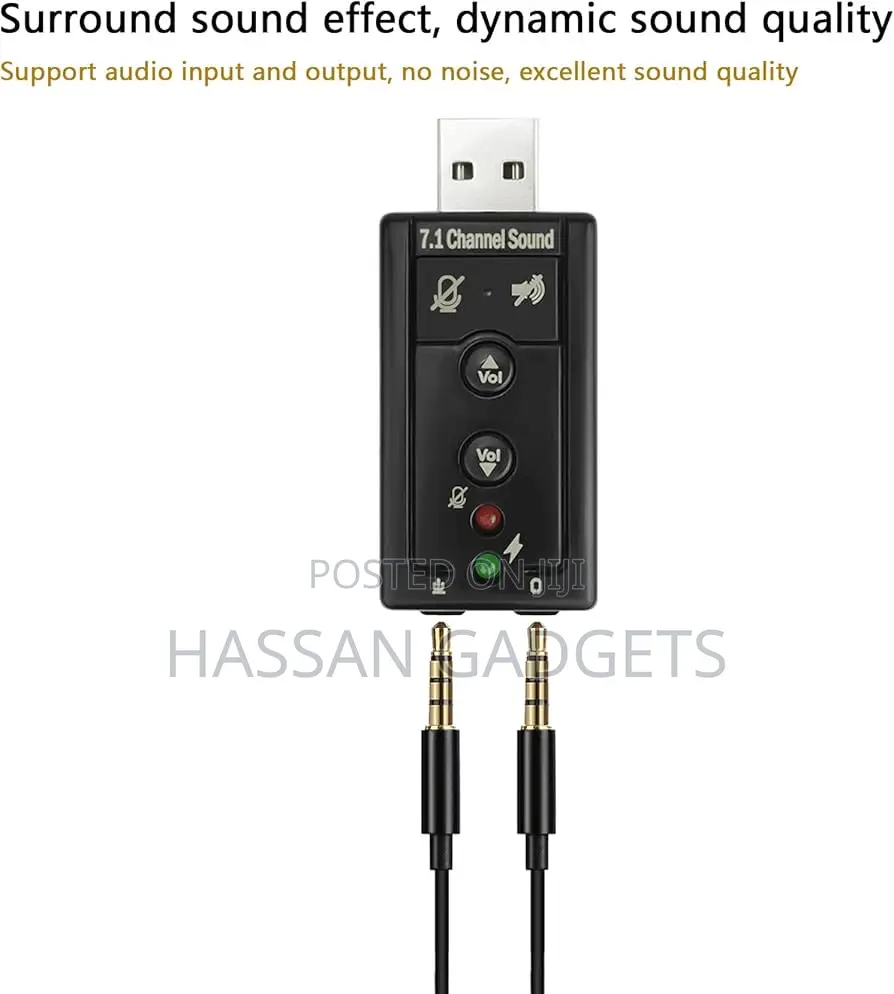 Usb External Sound Card Audio Adapter