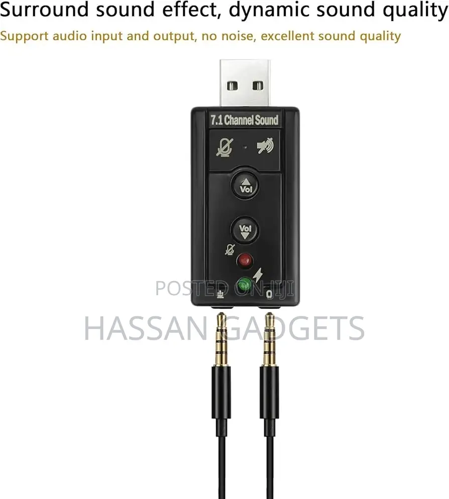 Usb External Sound Card Audio Adapter
