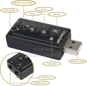 Usb External Sound Card Audio Adapter