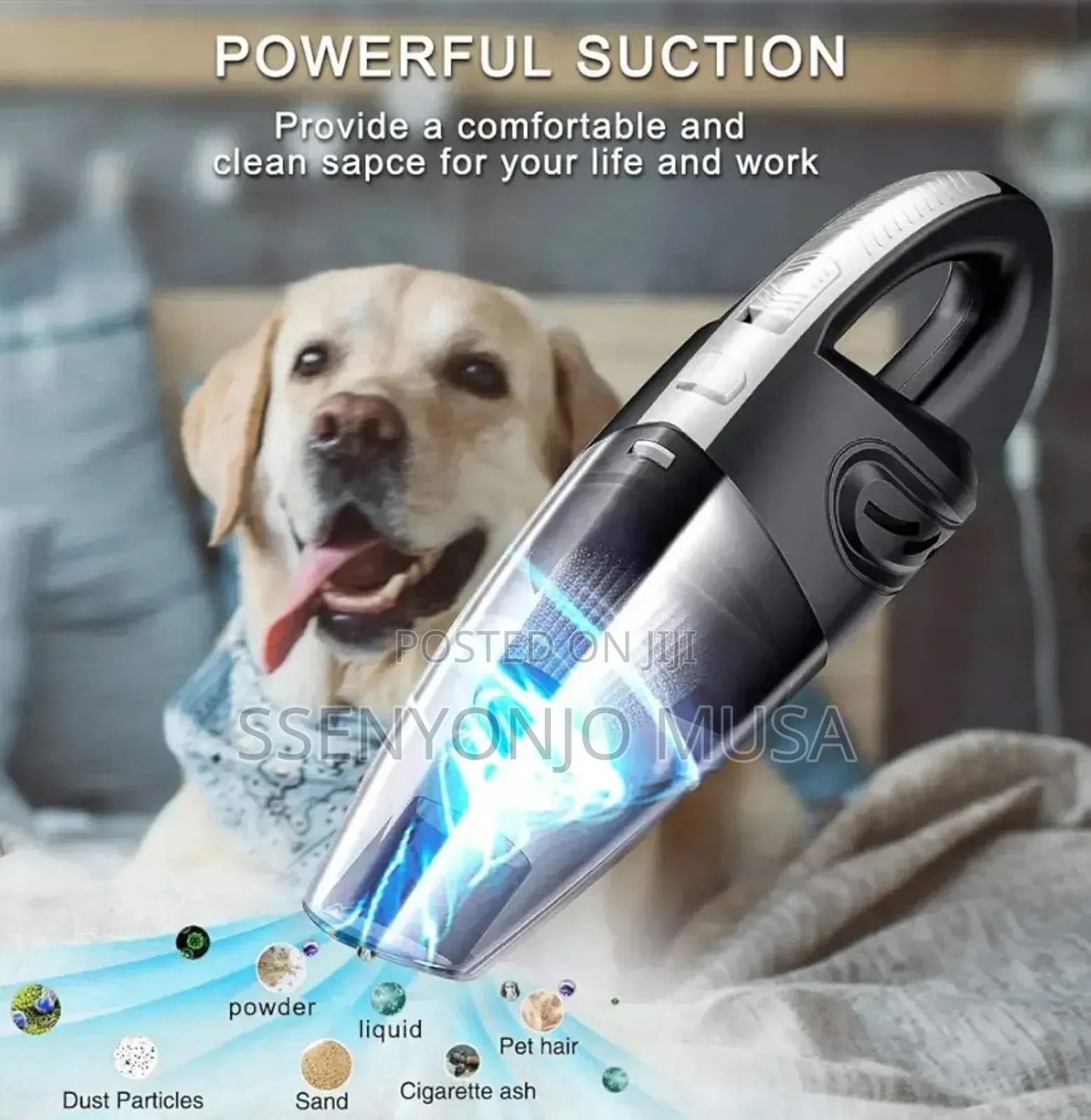 Mini Cordless Handheld Vacuum Cleaner - 120w 3200pa Suction.