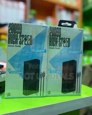 Tecno Tank Powerbank 20000mah 22.5w Fast Charging Sleek Design