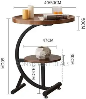 C Shaped Sofa Side Coffee  Table