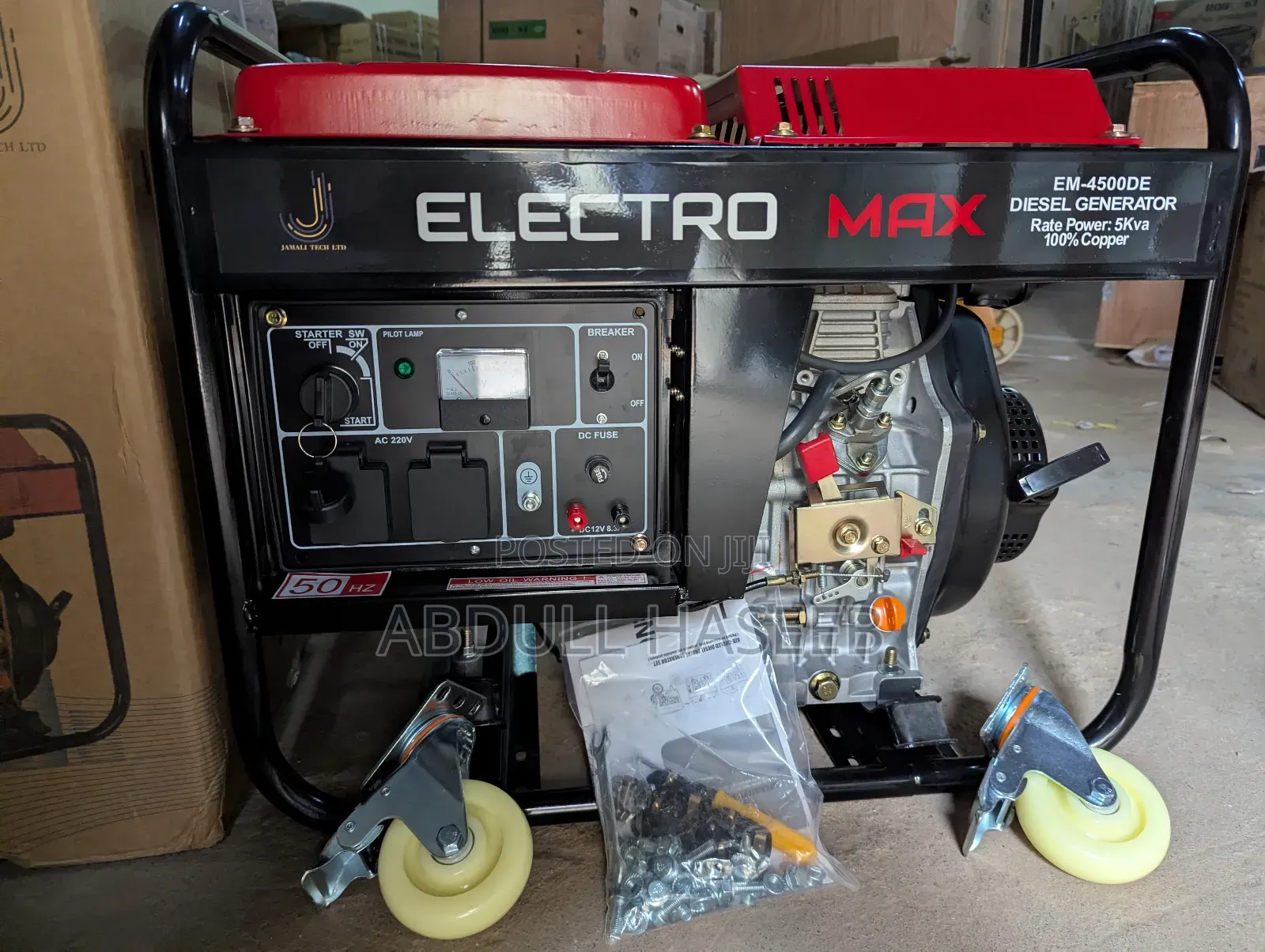Heavy Duty 4.5kva Diesel – Key + Manual