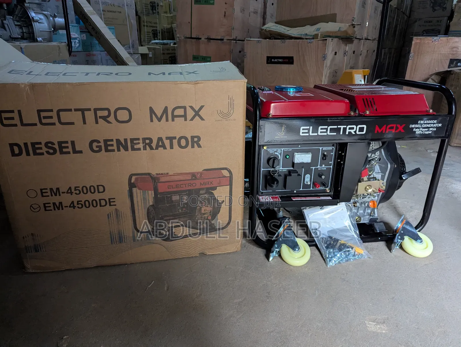 Heavy Duty 4.5kva Diesel – Key + Manual