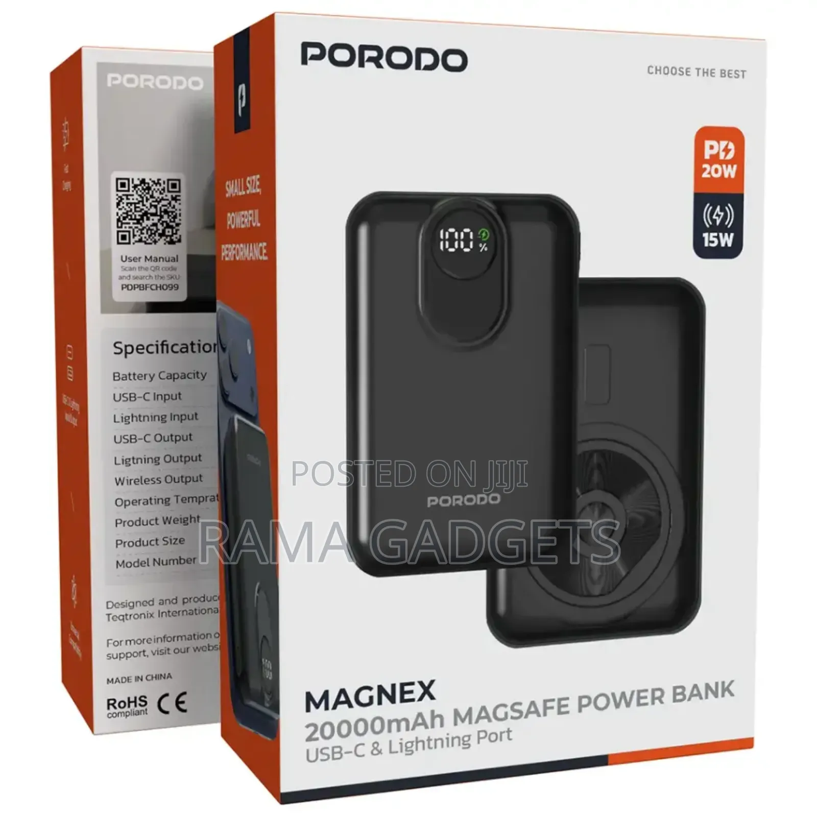 Porodo Magnex 20000mah Magsafe Power Bank.