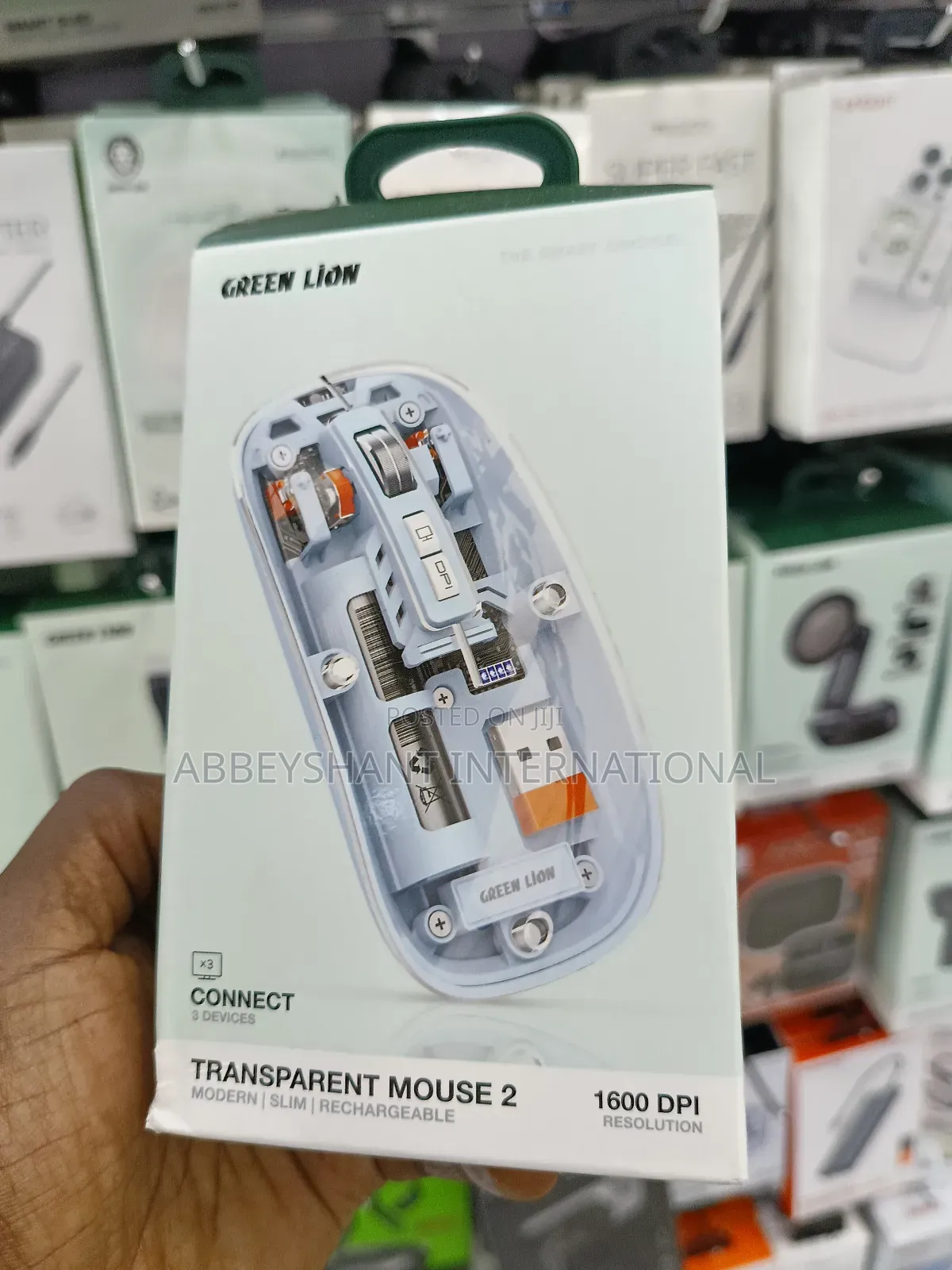 Green Lion Transparent Mouse /Rechargeable Wireless Mouse