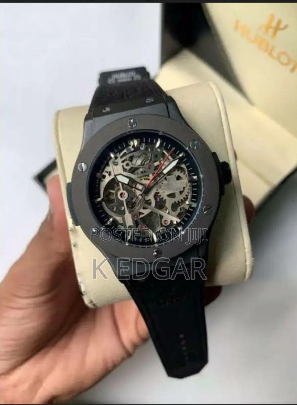 Black Automatic Mechanical Hublot Kinetic Watch