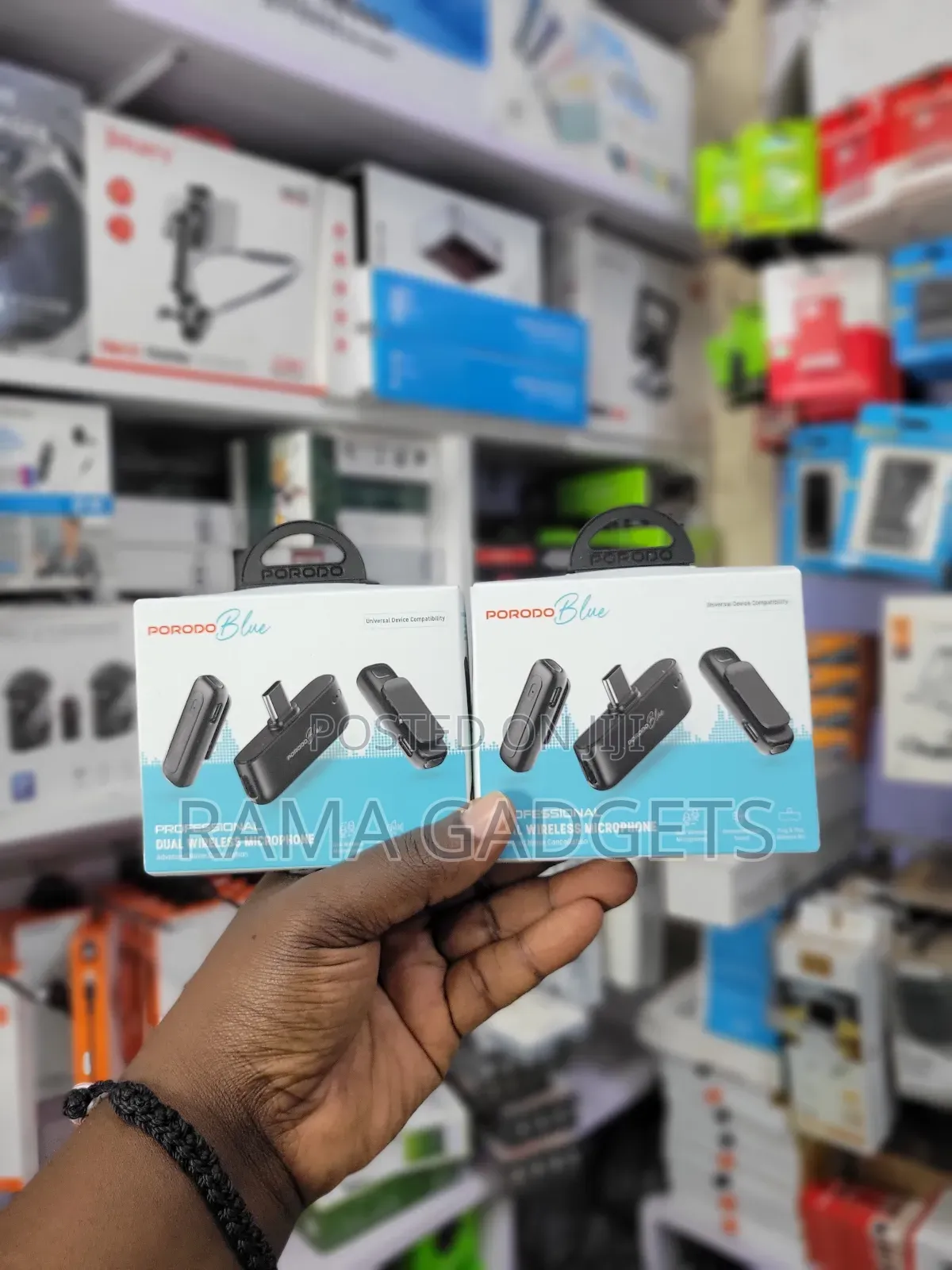 Porodo Blue Professional Dual Wireless Microphone