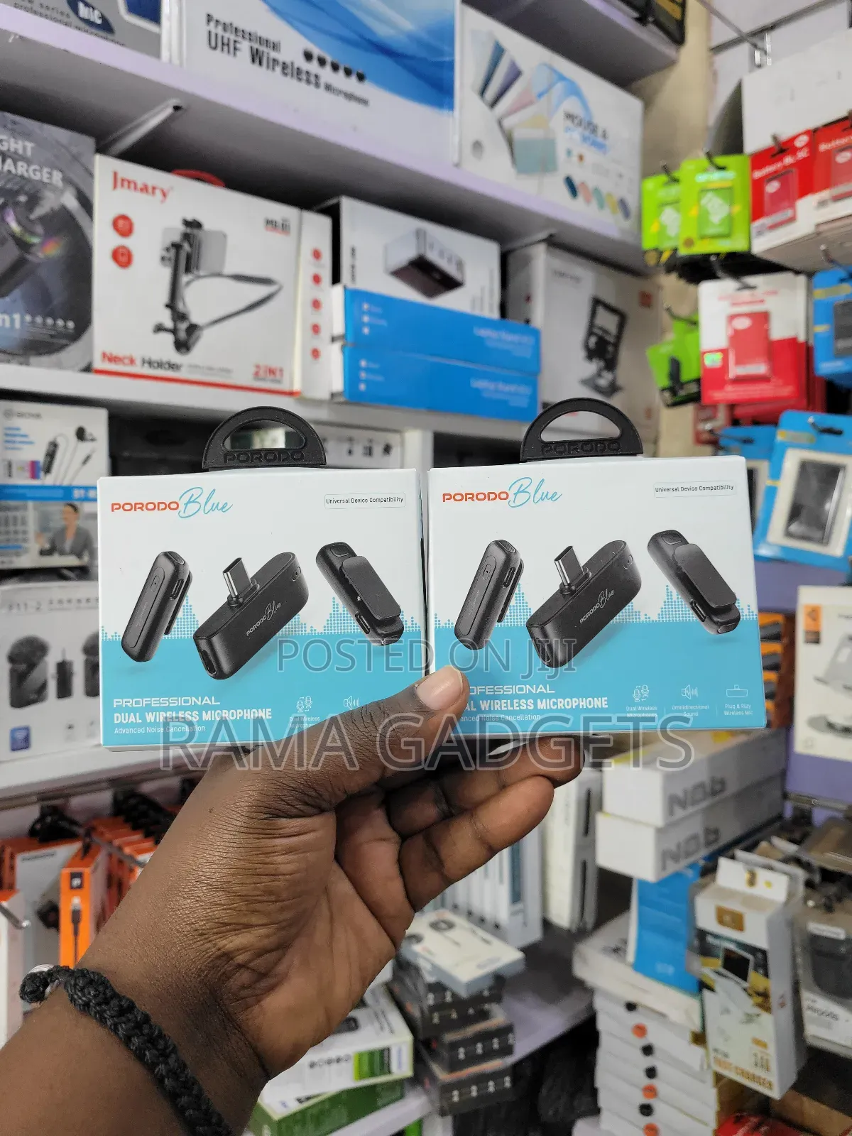 Porodo Blue Professional Dual Wireless Microphone