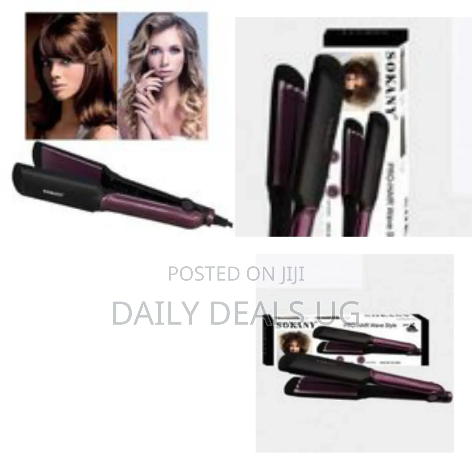 Pro-Hair Straightener (Model Sy-6505) in Purple and Black