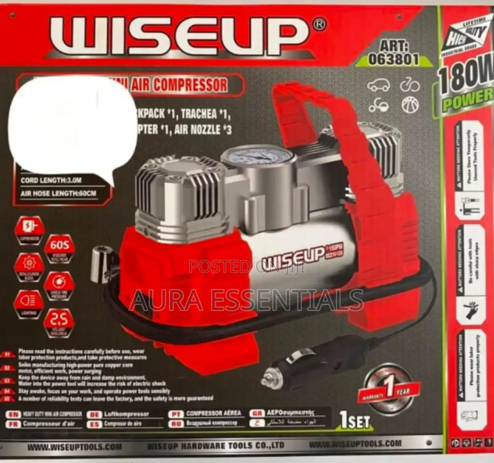 Wiseup Heavy Duty Mini Air Compressor