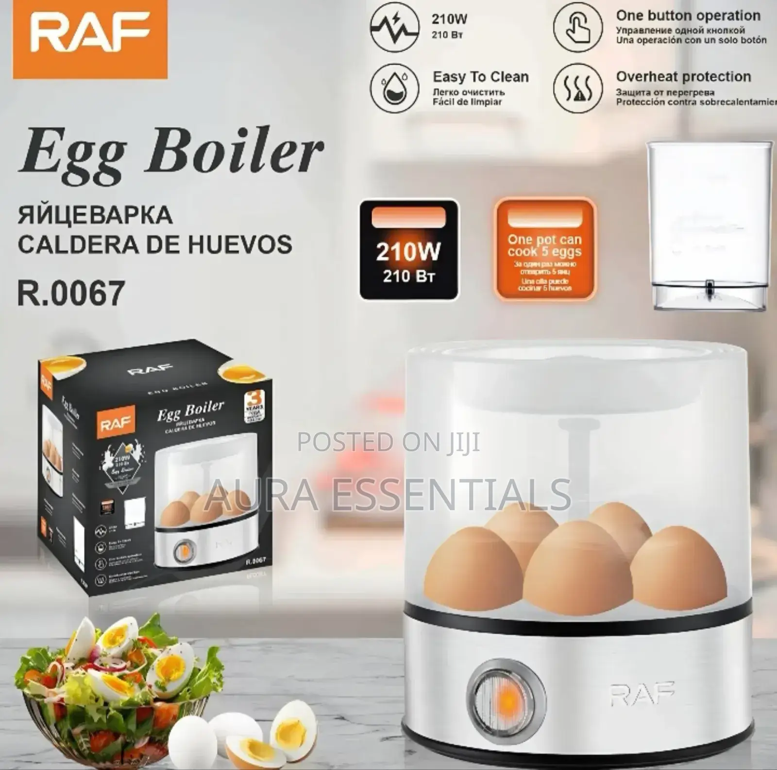 Raf R.0067 Electric Egg Boiler