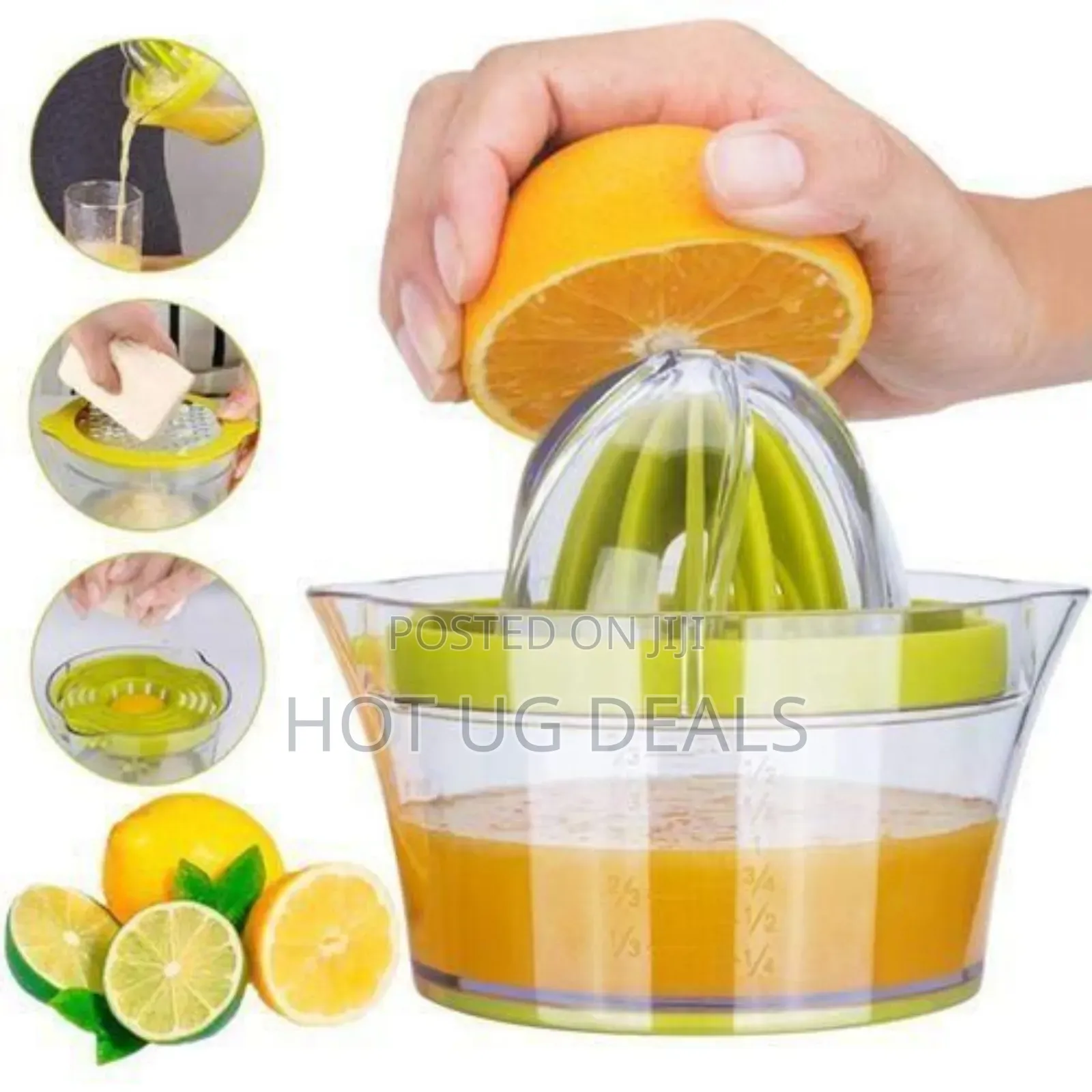 4 In1 Multi-functional Orange Lemon Squeezer Citrus Juicer-green.
