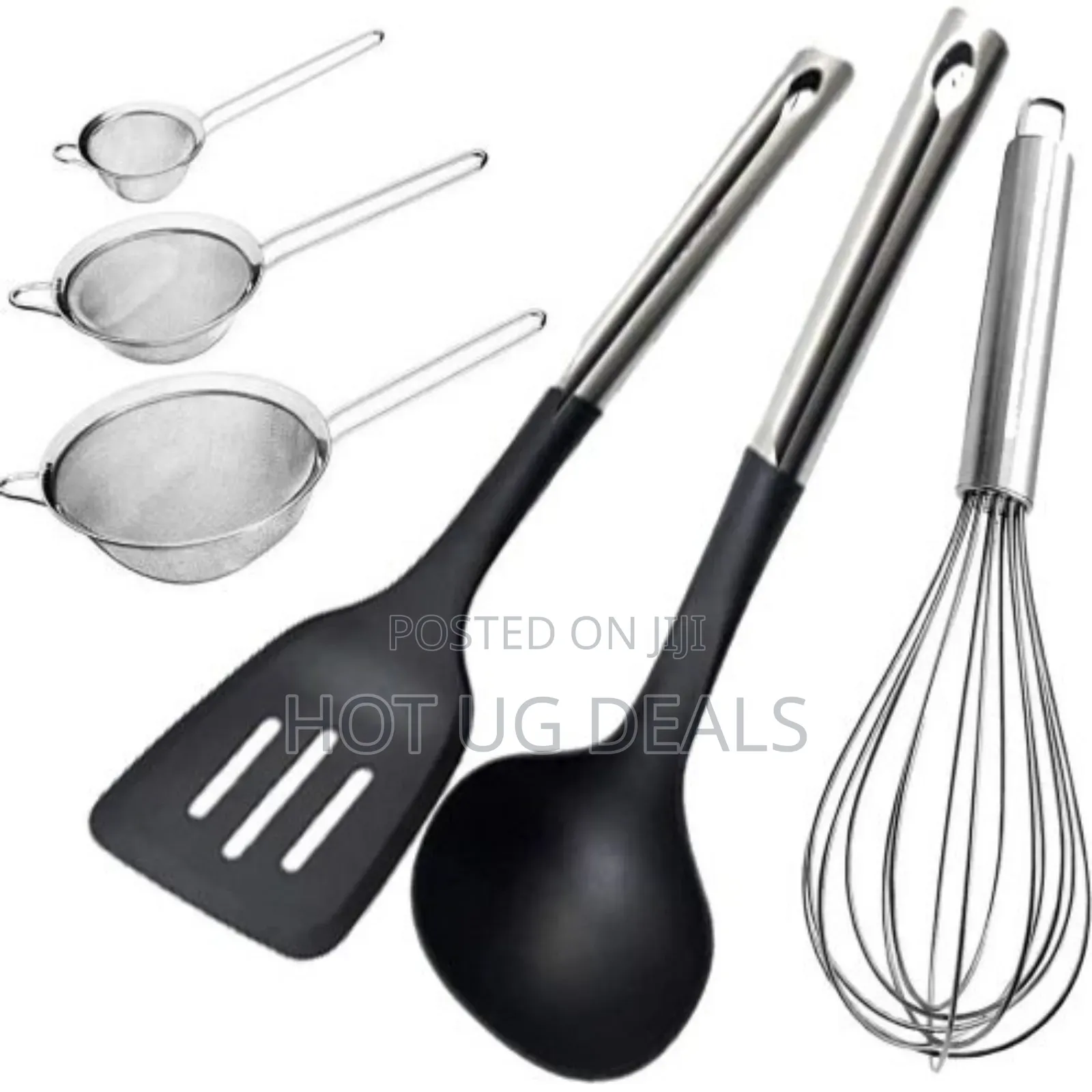 (13pcs) Chopping Board & Set Of Knives, Whisker,Lemon Squeezer Sieves-