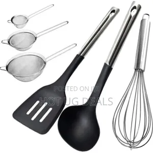(13pcs) Chopping Board & Set Of Knives, Whisker,Lemon Squeezer Sieves-