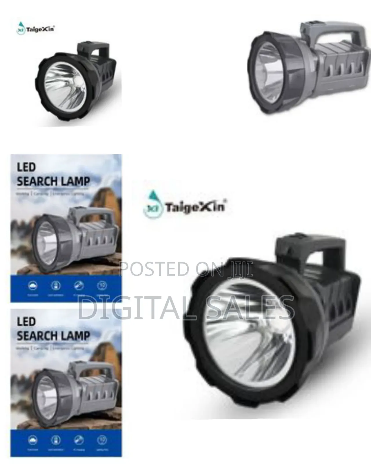 Outdoor Camping Light Security Rechargeable Spotlight Work Hand Lamp.