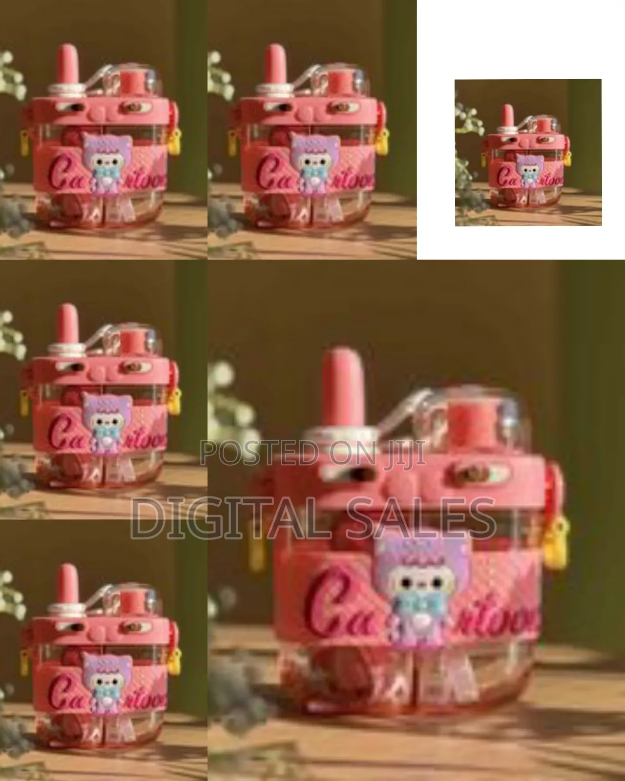 550ml Children's Cute Dual Use Cartoon Dual Juice Water.