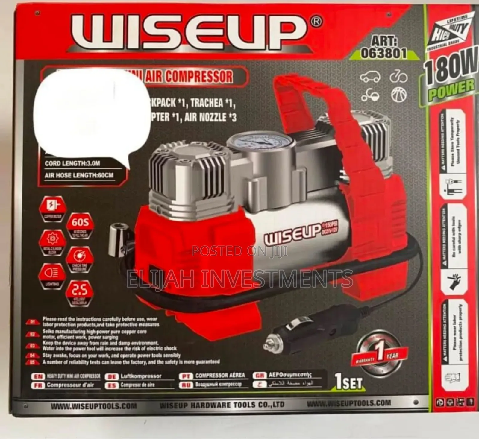 Wiseup Heavy Duty Mini Air Compressor